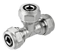 PEX-AL-PEX Tee Tubo Connettore 20x20x20mm Ottone Compressione Raccordi