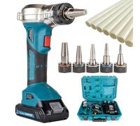 PEX - Espansore elettrico a rotazione automatica PEX per impianti idraulici e riscaldamento a pavimento, include teste espansori da 16 mm, 20 mm, 25 mm