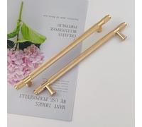 Pexintek 10 Pezzi Dorate Mobili Moderni Maniglie per Mobili da Cucina Aluminum Alloy, 192mm Distanza dei Fori Maniglie Armadio Camera da Letto Maniglie Cassetti Porte Maniglie Cucina (Giallo Oro)