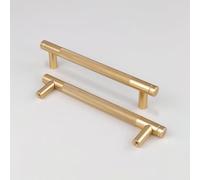 Pexintek 2 Pezzi Dorate Mobili Moderni Maniglie per Mobili da Cucina Aluminum Alloy, 128mm Distanza dei Fori Maniglie Armadio Camera da Letto Maniglie Cassetti Porte Maniglie Cucina (Dorato)