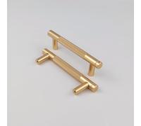 Pexintek 2 Pezzi Dorate Mobili Moderni Maniglie per Mobili da Cucina Aluminum Alloy, 96mm Distanza dei Fori Maniglie Armadio Camera da Letto Maniglie Cassetti Porte Maniglie Cucina (Dorato)