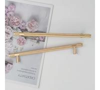 Pexintek 6 Pezzi Dorate Mobili Moderni Maniglie per Mobili da Cucina Aluminum Alloy, 192mm Distanza dei Fori Maniglie Armadio Camera da Letto Maniglie Cassetti Porte Maniglie Cucina (Giallo Oro)