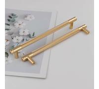 Pexintek 6 Pezzi Dorate Mobili Moderni Maniglie per Mobili da Cucina Aluminum Alloy, 192mm Distanza dei Fori Maniglie Armadio Camera da Letto Maniglie Cassetti Porte Maniglie Cucina (Dorato)