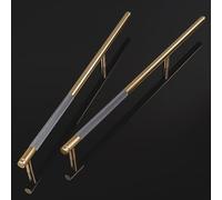 Pexintek 6 Pezzi Dorate Mobili Moderni Maniglie per Mobili da Cucina Aluminum Alloy, 256mm Distanza dei Fori Maniglie Armadio Camera da Letto Maniglie Cassetti Porte Maniglie Cucina (Grigio Dorato)