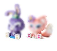 PEXIVOZ Micro Costruzioni,Micro Blocchi Set,Micro Costruzioni Anime,Nano Mini Blocchi,3D Puzzle Cartoni Animati Mini Building Set di Blocchi,Regalo per Adulti e Bambini (Rosa Viola)