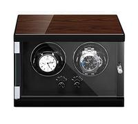 Pexnova Avvolgitore per orologi automatici per 1, 2, 4, con motore giapponese silenzioso, luci a LED, custodia di lusso per orologi meccanici, custodia in legno, cassa girevole per pianoforte, colore