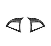 Pexorin 2 pezzi auto in fibra di carbonio pulsante volante pannello copertura trim decorazione cornice adesivo, for Chevrolet, for Camaro, 2012-2015 Adesivo per volante