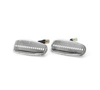 Pexorin 2 pezzi LUCE Indicatore laterale dinamico Indicatore di direzione Luce lampeggiante sequenziale, for Mercedes-Benz, W210 W202 W208 R170 Vito W638 Indicatore di direzione(Flowing water white)