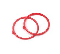 Pexorin 4 pezzi verde rosso giallo rivestimento dell'anello di uscita dello sfiato dell'aria condizionata, for A3 2013-2017 for S3 2013-2016 Rivestimento per bocchette di ventilazione auto(Rot)
