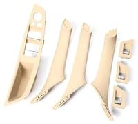 Pexorin 7 pezzi con guida a sinistra LHD maniglia interna for auto piastra di copertura decorativa, for, serie 5 F10 F18 2010 2011 2012 2013 2014 2015 2016 Maniglia per porta interna(Beige)