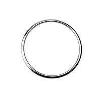 Pexorin Accessori for la decorazione dell'autoadesivo della copertura centrale dell'anello del volante dell'auto, for Kia, for KX Cross K2 2014-2018 2019 Accessori Rivestimento per volante(Glossy Silv