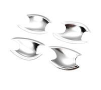 Pexorin Adesivi for maniglie delle portiere delle auto in cromo nero lucido, for Hyundai, for Elantra, accessori for lo styling 2012-2016 copertura per maniglia portiera auto(BLACK Silver Bowl)