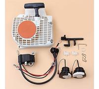 Pexorin Avviamento a strappo Conduttore d'aria Bobina di accensione Kit tappo olio combustibile Parti motoseghe, for STIHL, MS250 MS230 MS210 11230801802 11234001203 11231820901 Avviatore per motosega