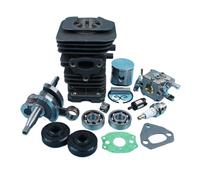 Pexorin Carburatore albero motore pistone cilindro da 38 mm, for Husqvarna, 136 137 141 142 Paraolio cuscinetto motosega Guarnizione filtro Kit cuscinetto albero motore motosega