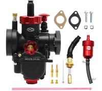 Pexorin Carburatore Racing Carb PE17mm con filtro Choke Kit Adatto for 80cc 90cc100cc Flangia Motore Moto, for Dirt Pit Bike, for MINI, Moto Motocross (PE22mm) Kit candele CDI(BLACK PE24mm)