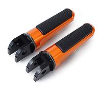 Pexorin CNC Pedane anteriori for pilota Pedali Poggiapiedi, for Aprilia, Shiver 750 900 125 200 390 Duke Duke125 Duke200 Duke390 Pedana posteriore per moto(Orange)