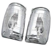 Pexorin Coprilente for specchietto retrovisore auto, indicatore di direzione, for Ford, for Transit MK8 2014-2020 (sinistra Indicatore luminoso dello specchietto retrovisore (BLACK Left and Right)