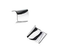 Pexorin Decorazione autoadesivo della copertura del volante for lo styling dell'auto, for Ford, Grand C-MAX 2011 2012 2013 2014 Accessori Adesivo per volante(BLACK Chrome 2Pcs)