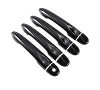 Pexorin For, for Smart, Four 2014 2015 2016 2017 2018 2019 Copri maniglia portiera auto in fibra di carbonio nero lucido Accessori for lo styling copertura per maniglia portiera auto(BLACK Black)