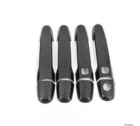 Pexorin For Hyundai, Santa Fe 2007 2008 2009 2010 2011 2012 Copertura maniglia portiera auto cromata in fibra di carbonio Accessori for lo styling copertura per maniglia portiera auto(BLACK 2 Buttons)