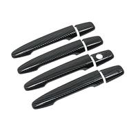 Pexorin For Mitsubishi, Outlander ASX 2008-2020, copri maniglia porta in fibra di carbonio nero lucido, accessori for lo styling copertura per maniglia portiera auto(BLACK Carbon Fiber)