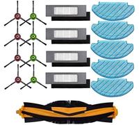 Pexorin Kit accessori, for Deebot OZMO T8, T8 AIVI, T8 MAX Robot Vacuum Parts, 1 spazzola principale, 8 spazzole laterali, 5 panni for mocio, 4 filtri Filtro per aspirapolvere