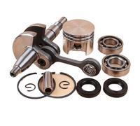 Pexorin Kit albero motore albero motore 38 mm anelli pistone paraolio, for STIHL MS180 MS170 018 017 MS 180 170, motosega perno 10 mm Kit cuscinetto albero motore motosega