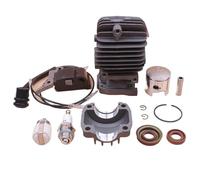 Pexorin Kit Base Cilindro Pistone Motore da 34mm, for Cinese 2500 25cc Bobina di Accensione Filtro Carburante Candela Set Paraolio Parte Motosega Kit cuscinetto albero motore motosega