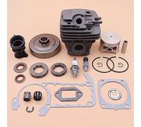 Pexorin Kit cerchione pignone pistone cilindro 49mm 3/8" 8T 7T, for STIHL MS361 MS 361, set guarnizioni paraolio aspirazione Kit cuscinetto albero motore motosega