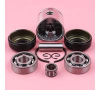 Pexorin Kit cuscinetto ad ago for anello elastico for spinotto pistone da 38 mm, for Husqvarna, parti di motosega 136 137 Kit cuscinetto albero motore motosega