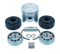 Pexorin Kit cuscinetto ad ago paraolio manovella anello pistone da 42 mm, for Husqvarna, perno anello elastico motosega 340 345 346 503 90 7371 503907371 Kit cuscinetto albero motore motosega
