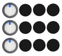 Pexorin Kit filtri for aspirapolvere, 3 filtri e 9 filtri spugna, for NEQUARE, for aspirapolvere senza fili S12, S25, S26, S25 Pro Series Filtro per aspirapolvere