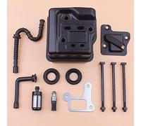 Pexorin Kit guarnizione bullone staffa silenziatore di scarico, for STIHL MS390 MS310 MS290 039 029, guarnizione linea filtro olio combustibile motosega Kit cuscinetto albero motore motosega