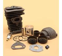 Pexorin Kit guarnizioni paraolio coppa motore pistone cilindro da 38 mm, for Husqvarna 136 137 141 142, MOTOSEGA PLACCATA NIKASIL Kit cuscinetto albero motore motosega