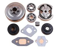 Pexorin Kit guarnizioni paraolio cuscinetto pignone tamburo frizione 3/8"6 denti, for partner, pezzi di ricambio motosega 350 351 352 370 371 390 420 Kit cuscinetto albero motore motosega