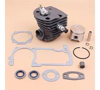 Pexorin Kit guarnizioni valvola di decompressione paraolio pistone cilindro da 46 mm, for Husqvarna 55, for Rancher 51, parti del motore del motore della motosega Kit cuscinetto albero motore motosega