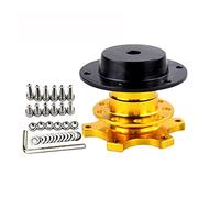 Pexorin Kit mozzo volante con adattatore for mozzo a scatto a sgancio rapido Mozzo del volante(Gold)