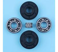 Pexorin Kit paraolio cuscinetto a sfera ad ago albero motore, for Partner, 350 351 370 371 390 420 Parte utensile di ricambio for motosega Kit cuscinetto albero motore motosega