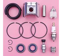 Pexorin Kit paraolio for anello pistone da 47 mm, for motosega Husqvarna 359 357 537157202, valvola di decompressione cuscinetto ad ago linea filtro carburante Kit cuscinetto albero motore motosega