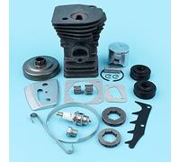 Pexorin Kit pignone paraolio tamburo frizione perno anello pistone cilindro da 42 mm, for motosega Husqvarna, 345 340 E 0,325 7/8T Kit cuscinetto albero motore motosega