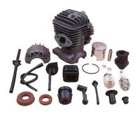 Pexorin Kit pistone cilindro da 34 mm, for cinese 2500 25cc Filtro olio combustibile Tubo flessibile Tappo tampone Guarnizione Piccola motosega Kit cuscinetto albero motore motosega