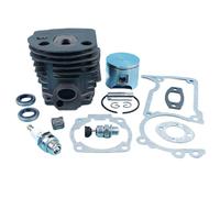 Pexorin Kit pistone cilindro da 46 mm, for Husqvarna, 55 51 Paraolio for motosega Guarnizioni Valvola di decompressione 503609172 Kit cuscinetto albero motore motosega