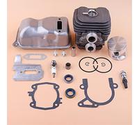 Pexorin Kit pistone cilindro da 50 mm, for STIHL TS410 TS420 TS 410 420, silenziatore di scarico candela paraolio guarnizione tagliata sega 4238 020 1202 Kit cuscinetto albero motore motosega
