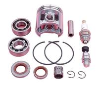 Pexorin Kit pistone da 47 mm, for motosega STIHL, MS361 1135 030 2005 Valvola di decompressione cuscinetto manovella ad ago Anelli di tenuta olio Candela Kit cuscinetto albero motore motosega