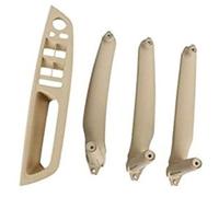 Pexorin LHD RHD 4 pezzi pannello interno auto tirare rivestimento maniglia set bracciolo, for, E70 E71 E72 X5 X6 Maniglia per porta interna(Beige)