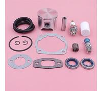 Pexorin Paraolio pistone da 46 mm, for Husqvarna 55 51, motosega 505275719 Valvola di decompressione Linea filtro carburante Kit guarnizioni anelli candele Kit cuscinetto albero motore motosega