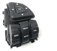 Pexorin Pulsante di controllo della velocità crociera dell'auto Edge 2011-2015, for Explorer, 2011-2018, for Flex Interruttore del volante multifunzione Kit pulsanti al volante(BLACK Right Volume)
