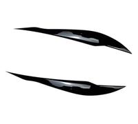 Pexorin Sopracciglia for fari, for 3, for Serie F30 F31 318i 320i 2012-2015 2016 2017 2018 Adesivi for coprifari in carbonio for auto ABS copertura per palpebre dei fari delle auto(BLACK Gloss Black)