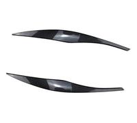 Pexorin Sopracciglia for fari, for Serie 3 E90 E91 320i 330i Berlina Touring 2005-2012 Sopracciglia for palpebre Palpebre copertura per palpebre dei fari delle auto(BLACK Carbon Fiber)
