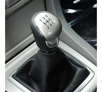 Pexorina Pomello del cambio a 5 marce, for Ford C-Max Kuga, for Fiesta, for Focus 2 2005-2011 Accessori for auto con leva del cambio in pelle for avvio Copertura antipolvere per pomello del cambio(Sil